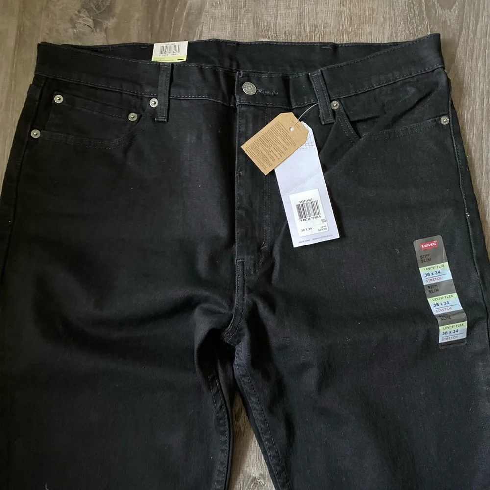 Levi’s 511 Slim, Black, Levi’s Flex, 38x34, NWT